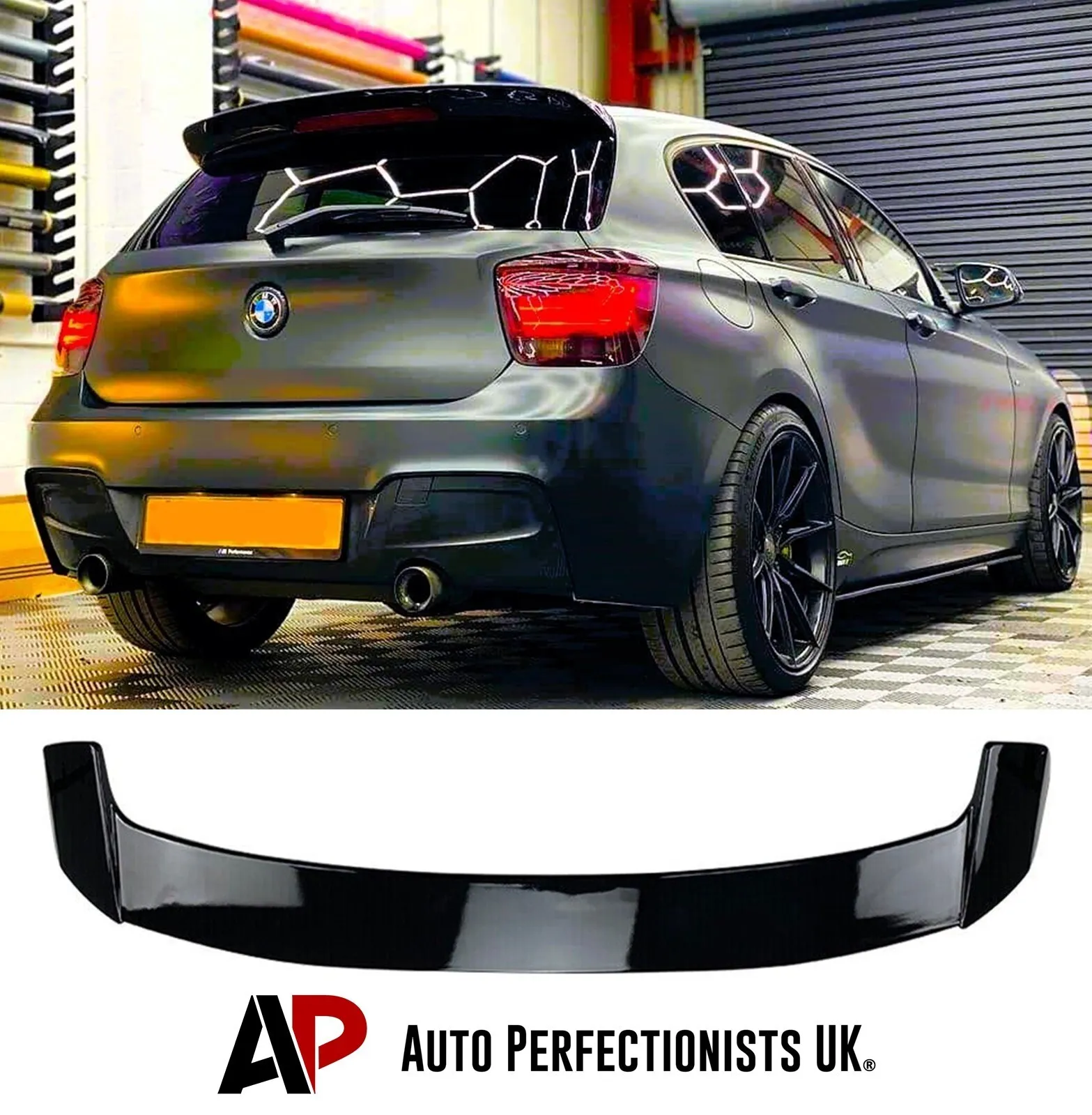 Black Rear Roof Spoiler Wing Cover For BMW 1 Series F20 F21