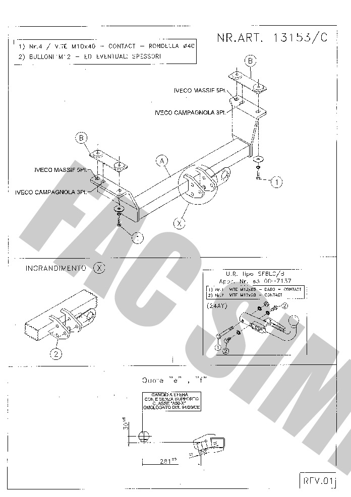 Detachable Towbar +7pin Bypass Relay for Fiat Doblo Natural Power 10 on